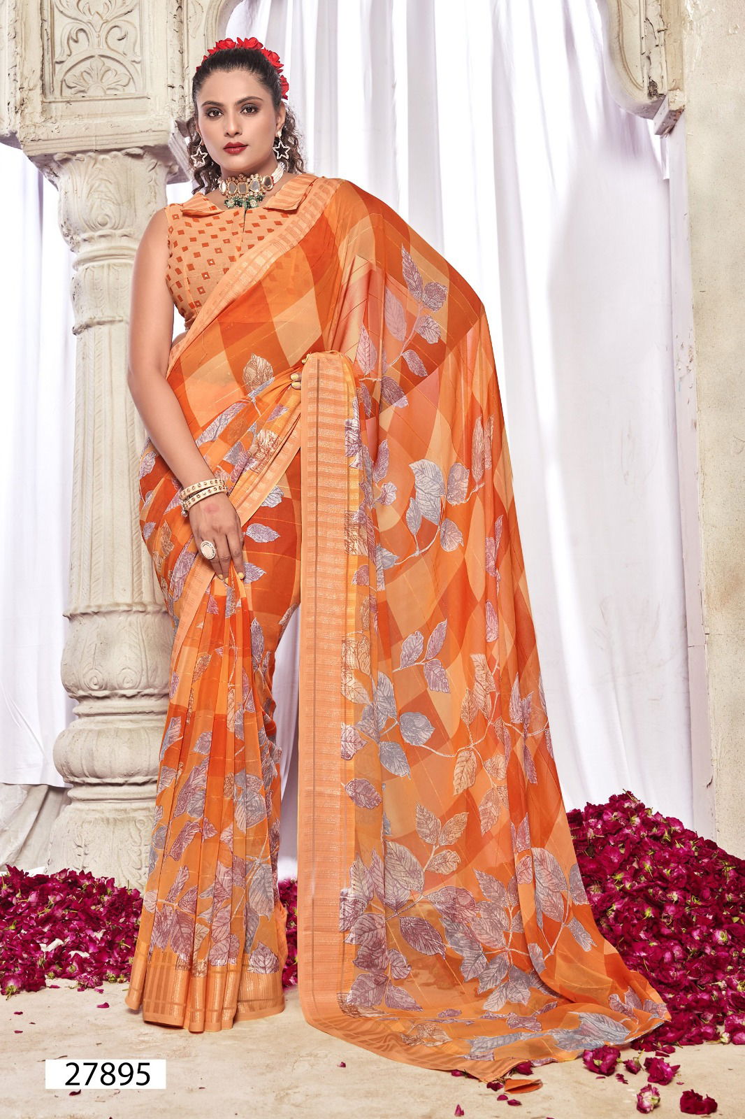 Gaurisha By Vallabhi Printed Daily Wear Georgette Sarees Wholesale Price In Surat